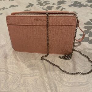 Coccinelle Pink Leather Crossbody Bag